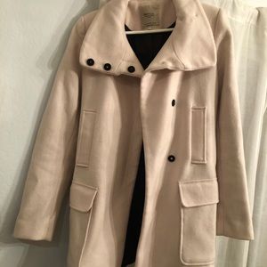 Zara trafaluc coat wool pale pink